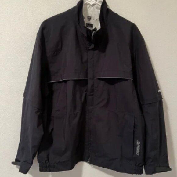 Nike Golf Clima Fit Windbreaker Golfing Jacket M Black - Picture 1 of 6